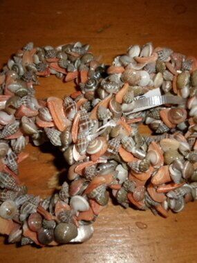 set of 4 colorful seashell natuical beachy napkin rings